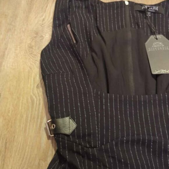 Disturbia striped mini pinafore dress size 4 new - Picture 4 of 6